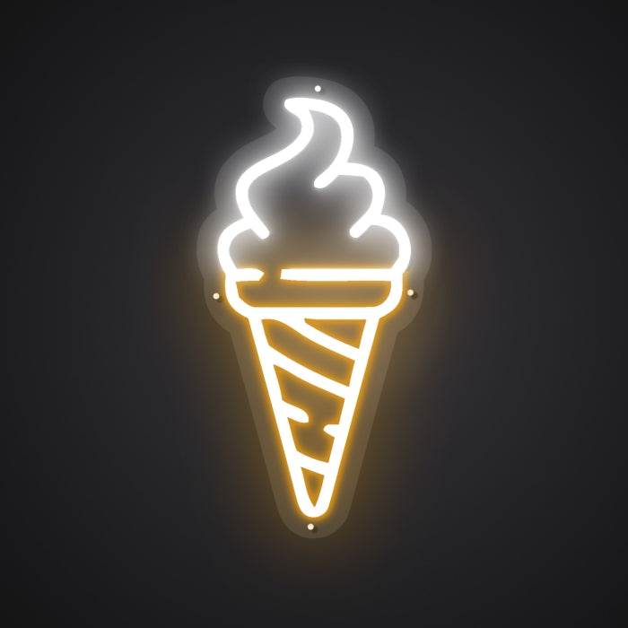 Frozen Delight Neon Ice Cream Sign