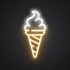 Frozen Delight Neon Ice Cream Sign