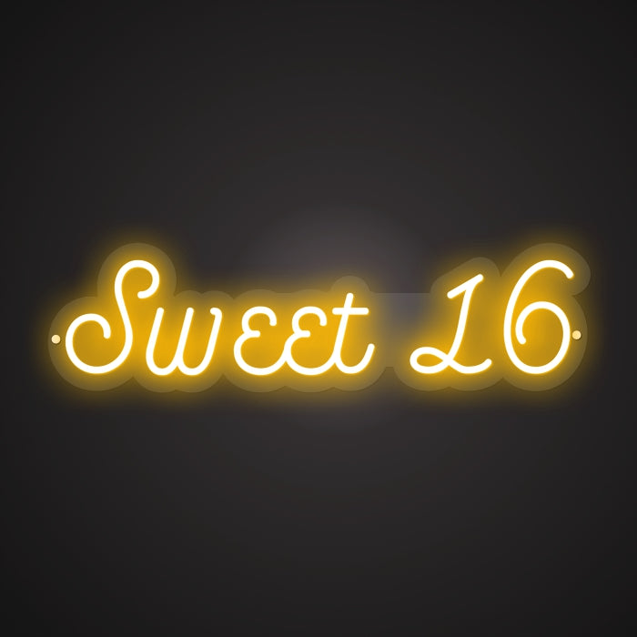 Neon Visual of the Sixteen Candles