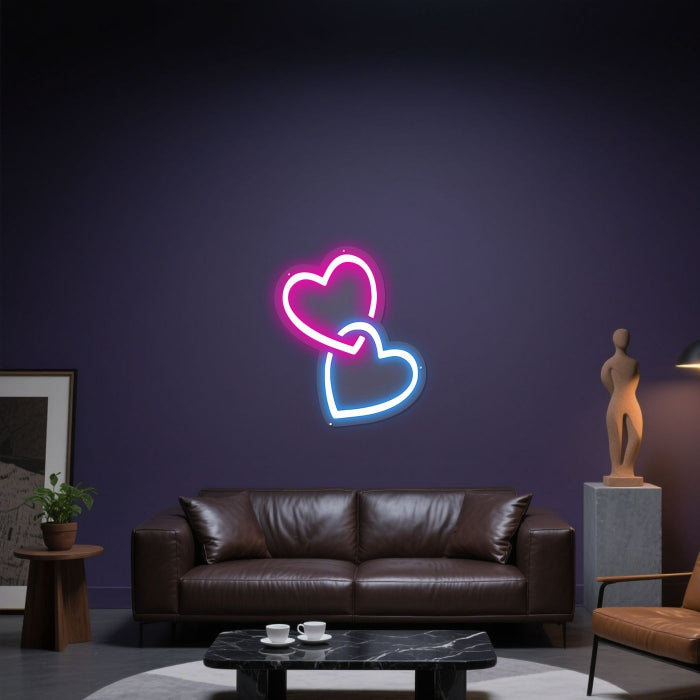 Glowing Neon Amorous Union Display