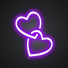 Neon Emblem of Love's Bond