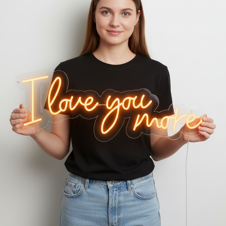 I Love You More Neon Sign