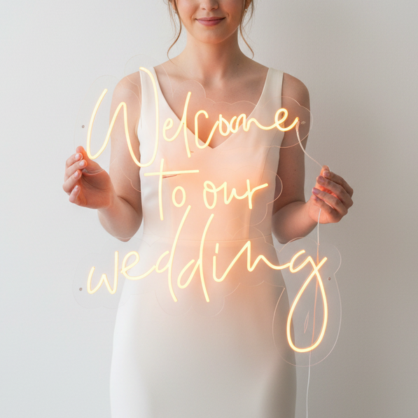 Welcome To Our Wedding Neon Sign