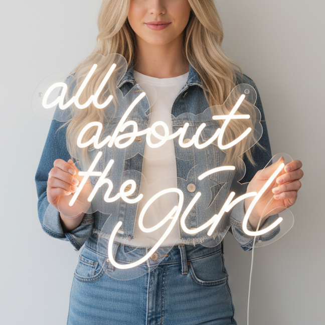 All About The Girl Neon Sign