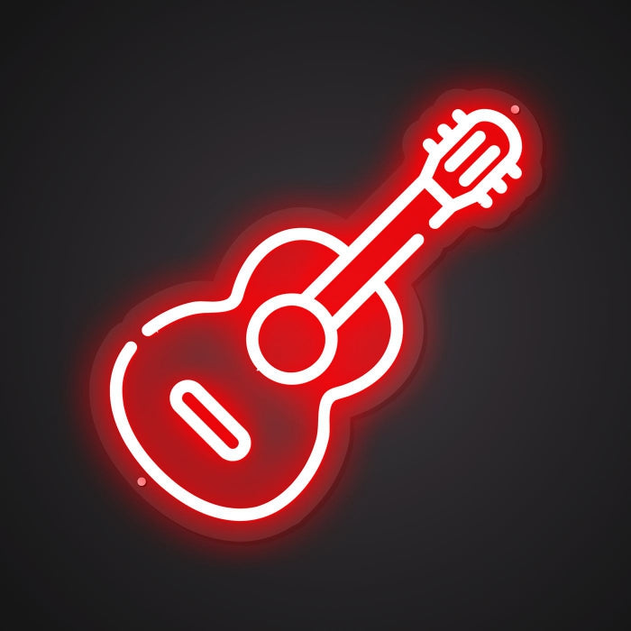 Radiant Neon Guitar Glow
