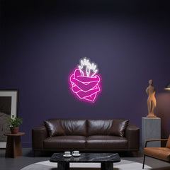 Glowing Neon Warm Embrace Display