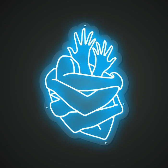 Hug Neon Illumination of Comfort