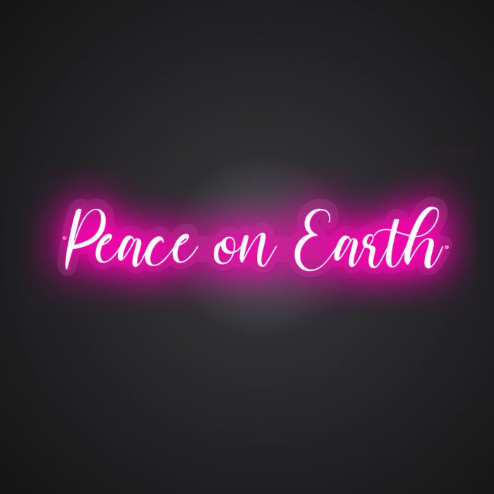 Radiant Neon Peace on Earth Glow