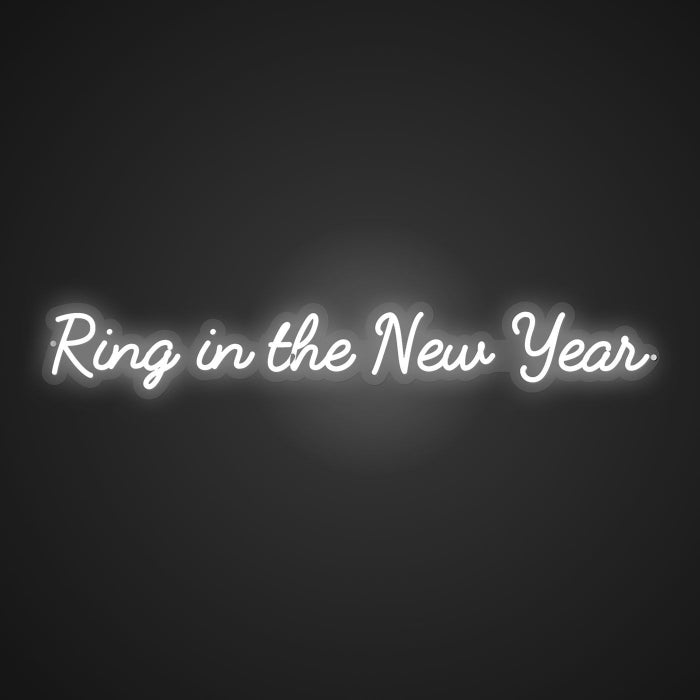 Illuminated Ring in the New Year Neon Euphoria