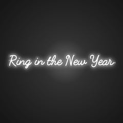 Illuminated Ring in the New Year Neon Euphoria