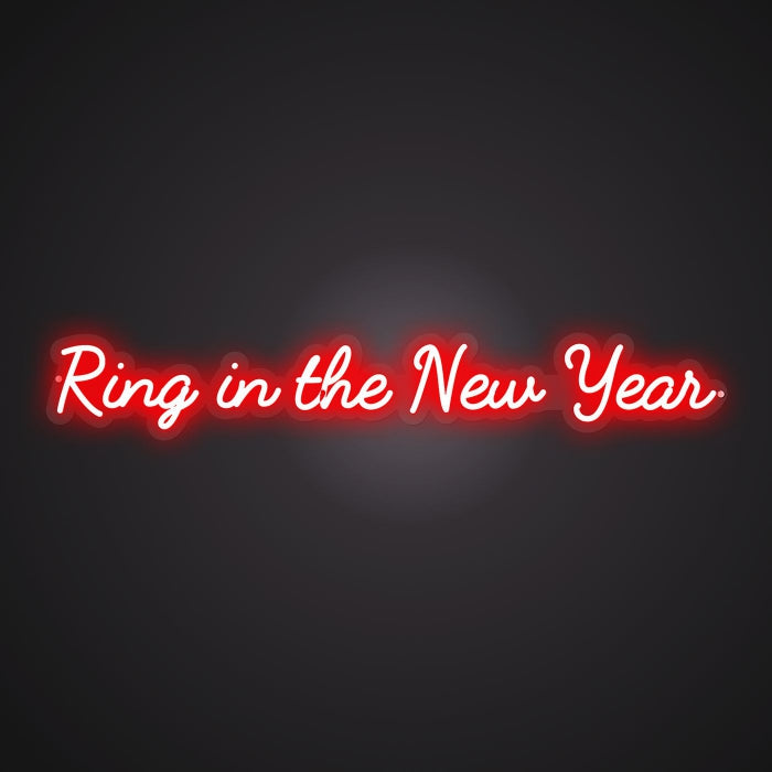 Radiant Neon New Year's Ring Glow