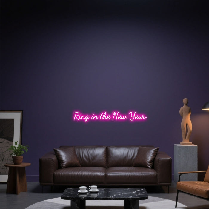 Glowing Neon Bell-chiming Celebration Display