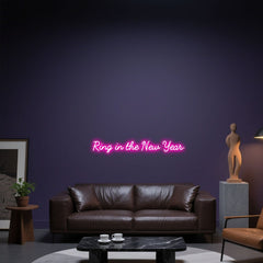 Glowing Neon Bell-chiming Celebration Display