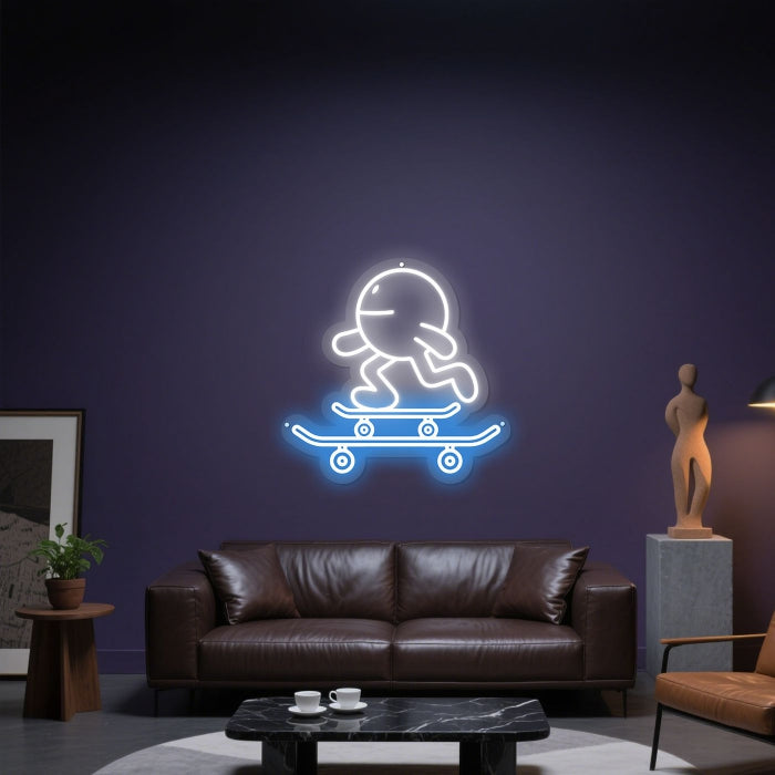 Glowing Neon Boarding Thrill Display