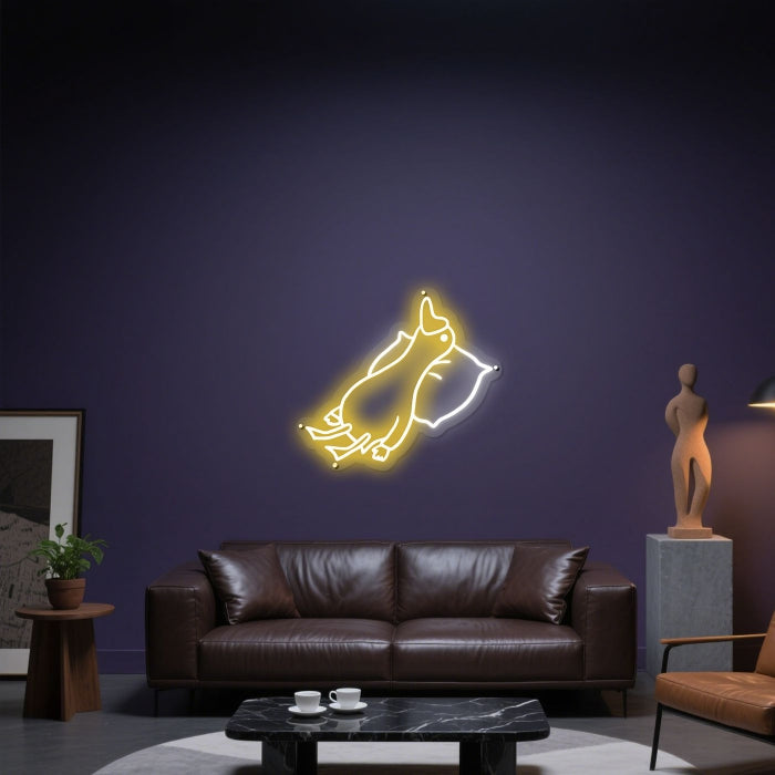 Glowing Neon Restful Waterfowl Display