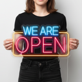 We Are Open Neon Signs
