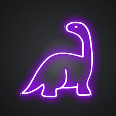 Neon-splashed Water Dinosaur Sign