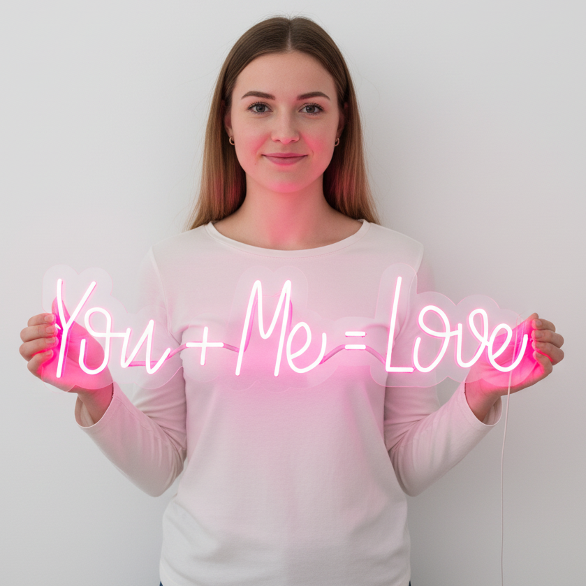 You + Me = Love Led Neon Signs