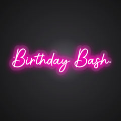 Neon-pumped Birthday Bash Sign