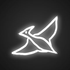 Glowing Neon Dragon-like Dinosaur Display