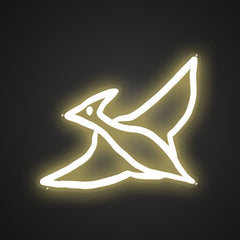 Neon Emblem of the Fiery Reptile