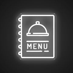 Neon Emblem of Culinary Choices