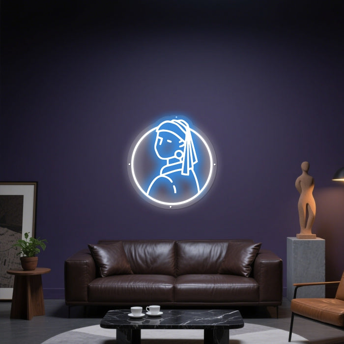 Glowing Neon Baroque Beauty Display