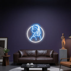 Glowing Neon Baroque Beauty Display