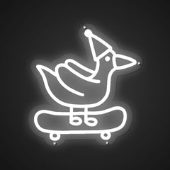 Illuminated Skateboarding duck Neon Thrill