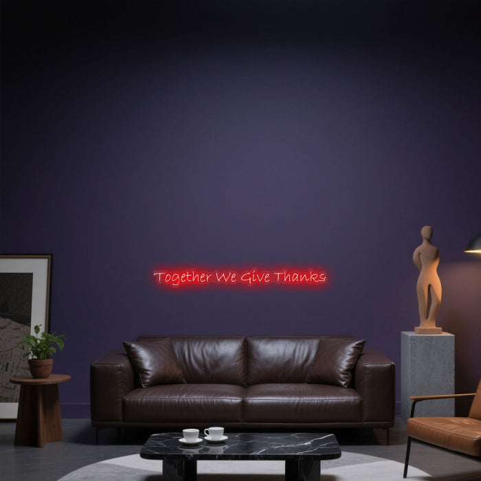 Glowing Neon Collective Gratitude Display
