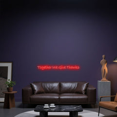 Glowing Neon Collective Gratitude Display