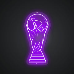 Neon Emblem of Football Glory