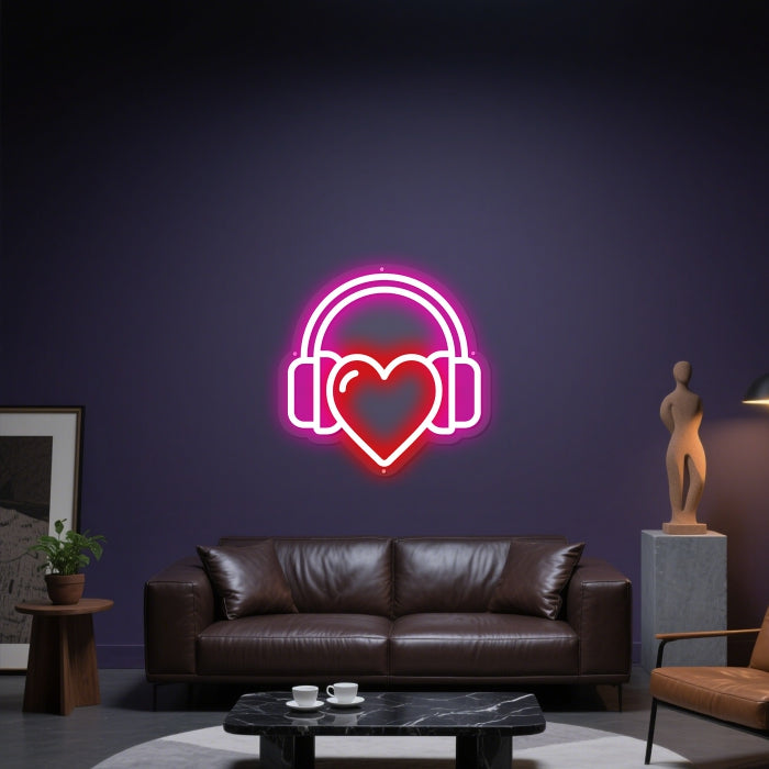 Glowing Neon Treasured Audio Display