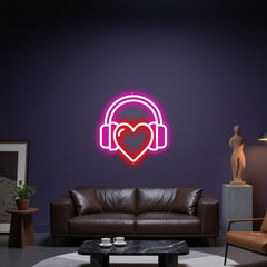 Glowing Neon Treasured Audio Display