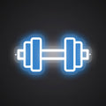 Neon-loaded Dumbbell Sign