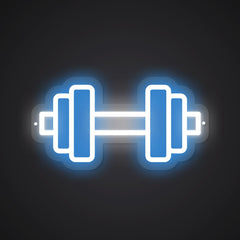 Neon-loaded Dumbbell Sign