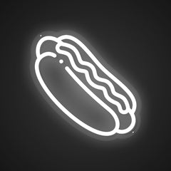Neon Emblem of Street Food Favorite