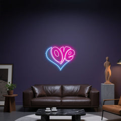 Glowing Neon Timeless Affection Display
