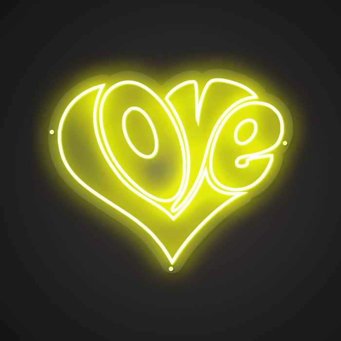 Dazzling Neon Heartfelt Sentiment Sign