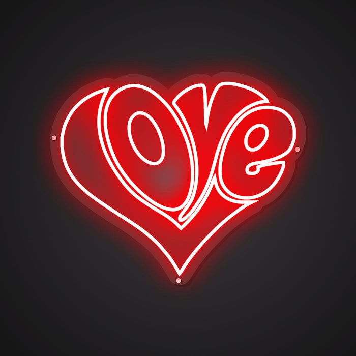 Radiant Neon Love Glow