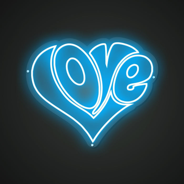 Love Neon Illumination of Tenderness