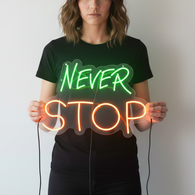 Never Stop Neon Signs