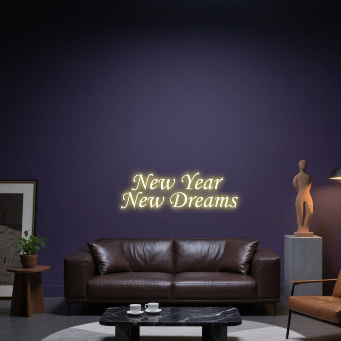 Glowing Neon Aspirational Start Display