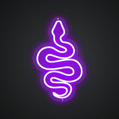 Neon-slithered Snake Sign