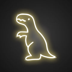 Neon Emblem of the Quirky Dino