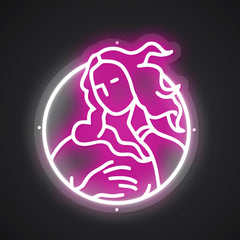 Neon-graceful Elegant Woman Sign
