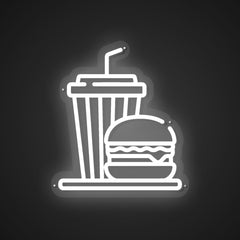 Neon Emblem of Complete Fast Food