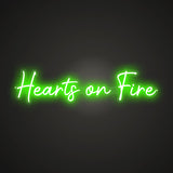 Hearts on Fire Neon Sign