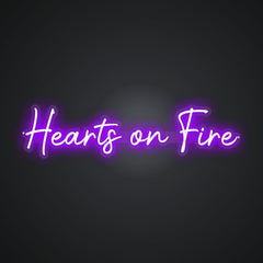 Neon Emblem of Fiery Love Sign