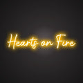 Neon Radiance of Flaming Hearts Sign